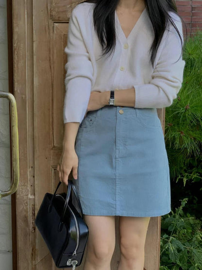 Corduroy Mini Skirt