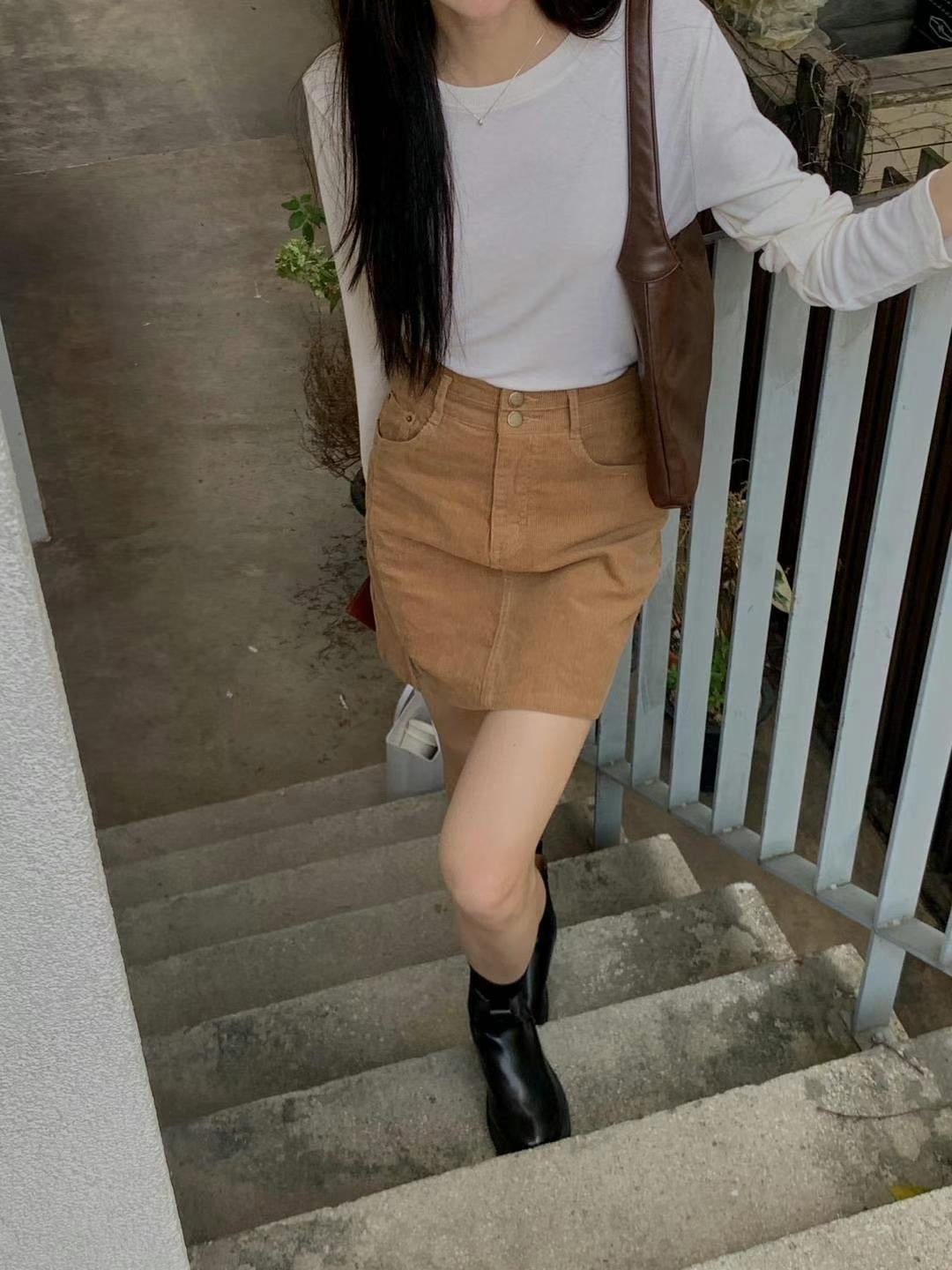 Corduroy Mini Skirt