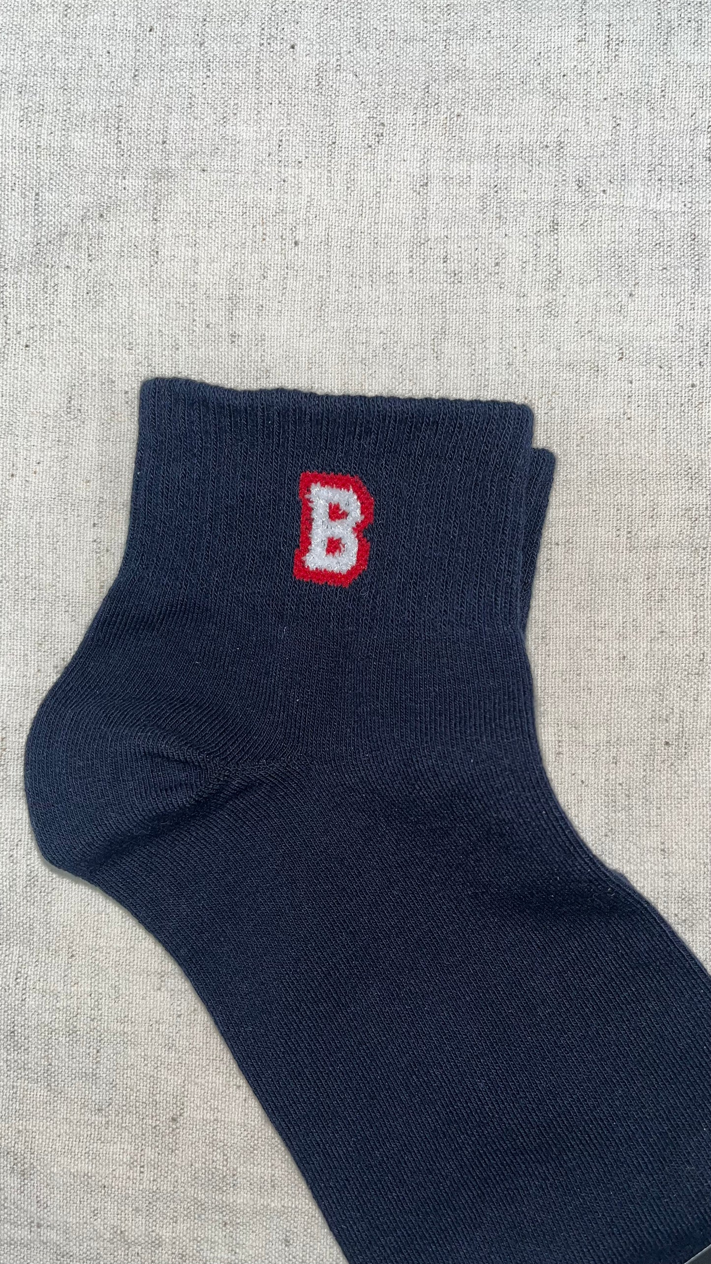 Bold "B" Ankle Socks