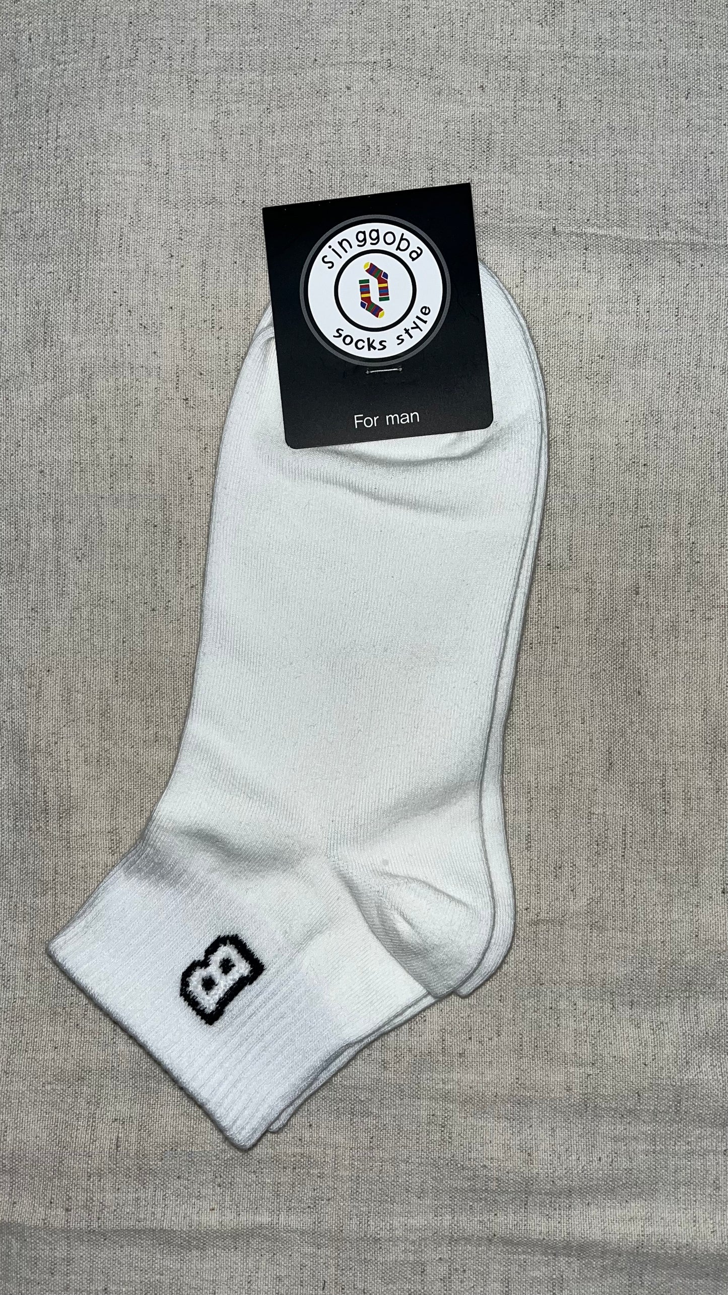 Bold "B" Ankle Socks