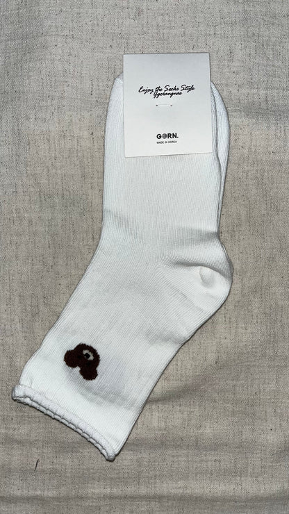 Bear Embroidery Cotton Socks