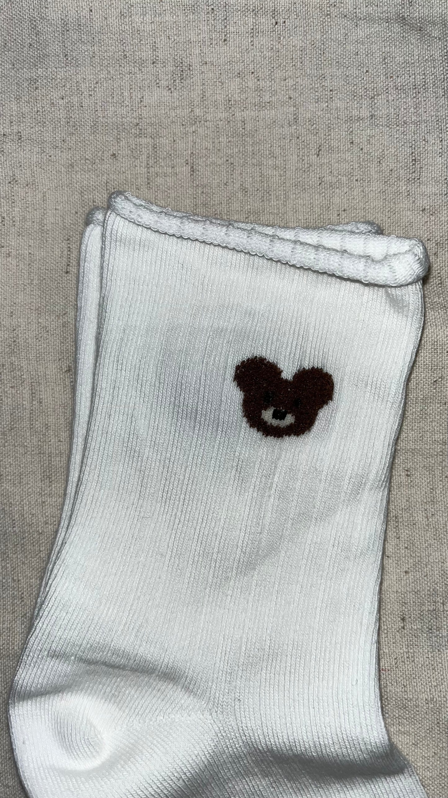 Bear Embroidery Cotton Socks